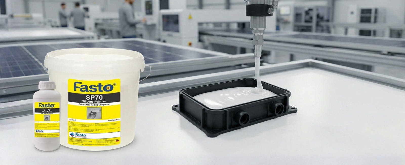 Solar Junction Box Potting with SP70